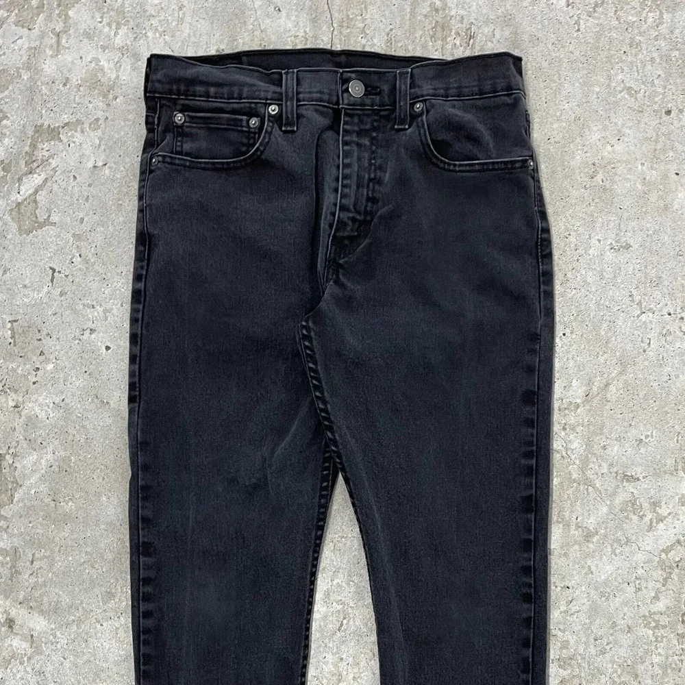 Levis Jeans Mens 32x32 Black Pants 512 Slim Tapered Skater Goth Denim
